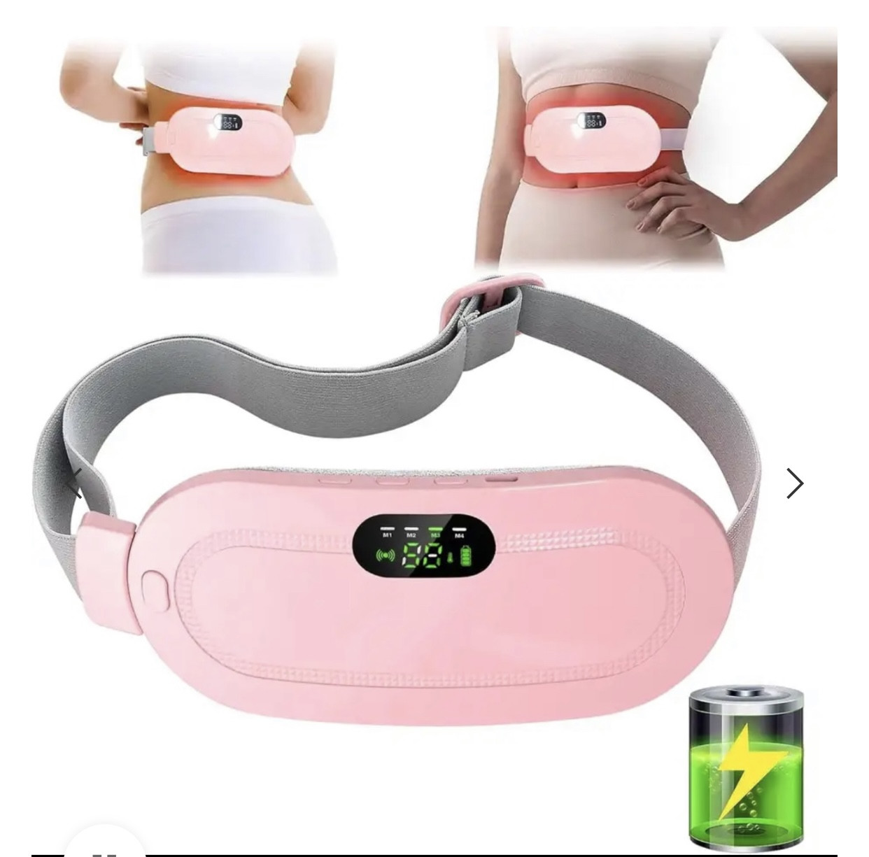 RECHARGEABLE MENSTRUATION CRAMP HEATING & VIBRATING SOOTHING BELT/MASSAGER