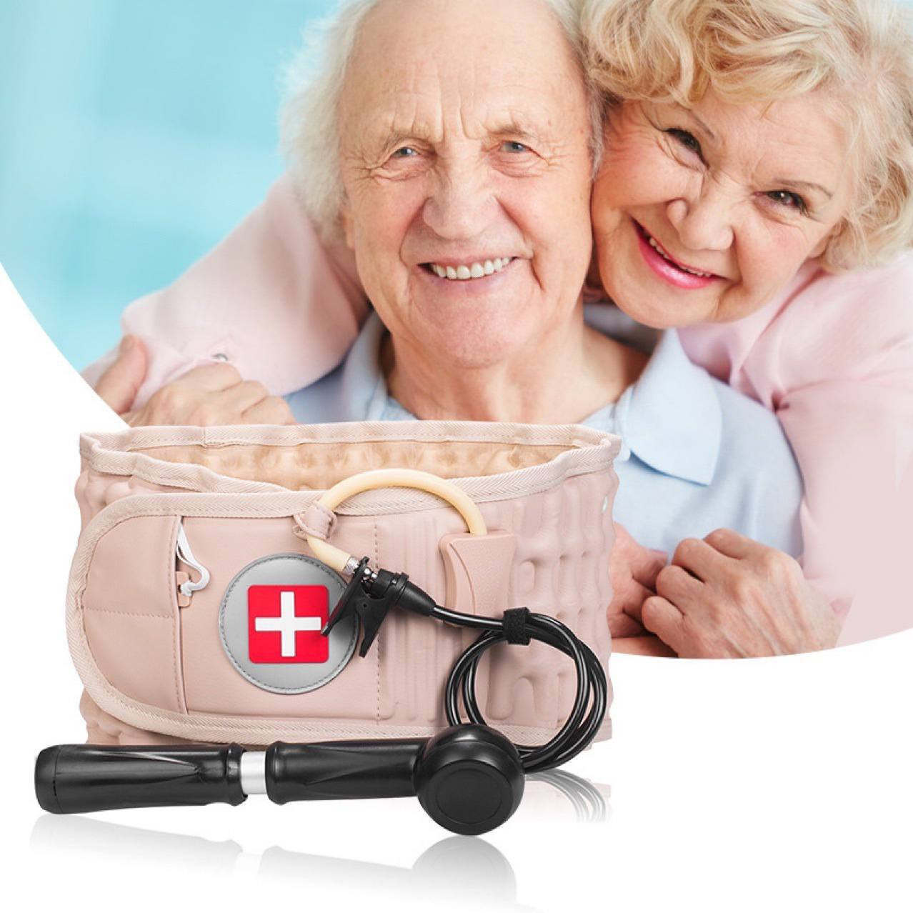 INFLATABLE WAIST BELT LUMBAR/SPINAL-CORD TRACTION DEVICE (COLOURED & BLACK BELT AVAILABLE )