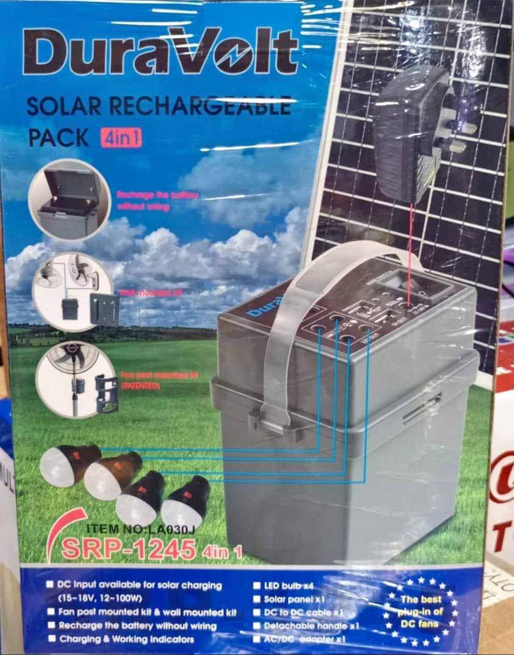 4in1 DURAVOLT SOLAR RECHARGEABLE PANEL