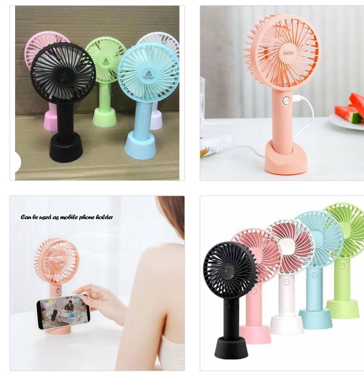 RECHARGEABLE MINI HAND FAN WITH STAND