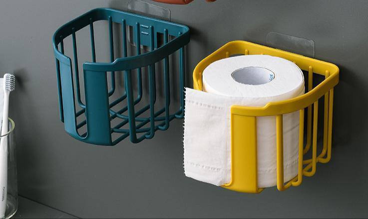 PUNCH-FREE MULTIPURPOSE WALL/TILE MOUNTED TISSUE PAPER HOLDER