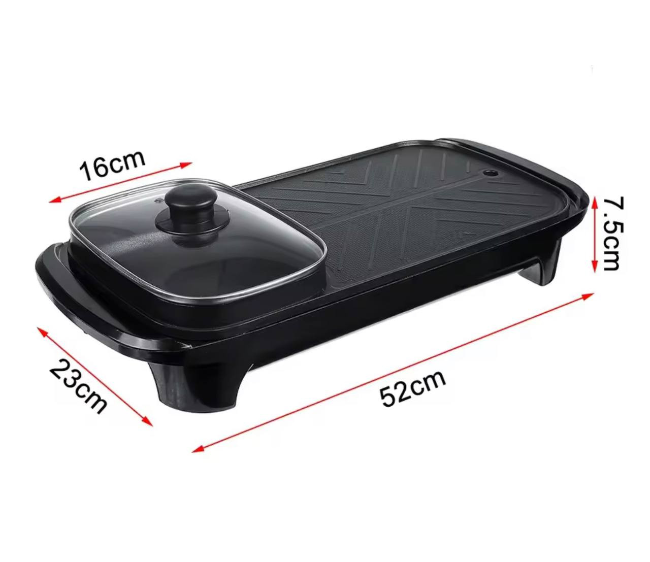 2in1 MULTIFUNCTIONAL NON-STICK ELECTRIC COOKING POT & GRILL