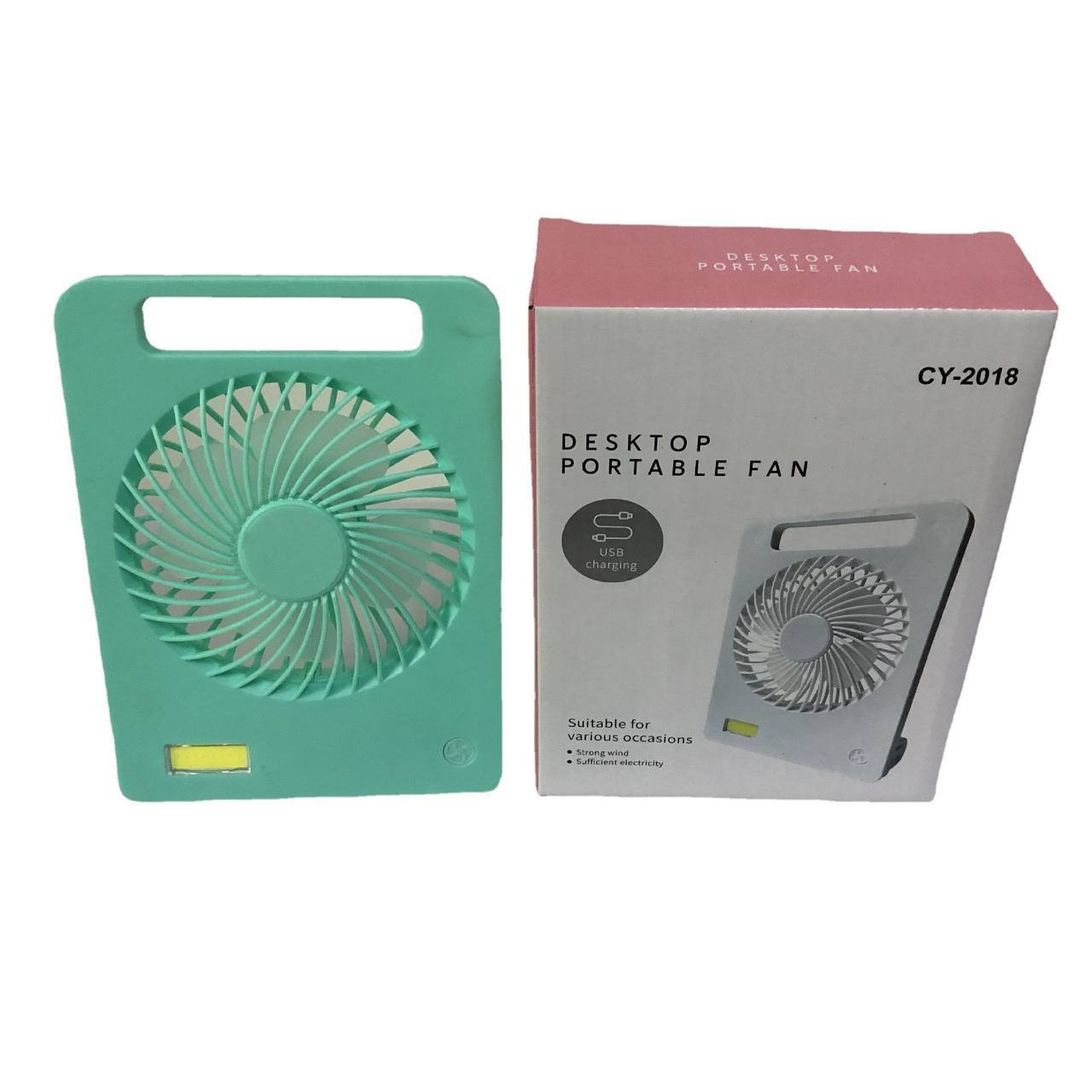 NEW CONVENIENT LARGE WIND POWER ULTRA-QUIET DESKTOP/HANDHELD RECHARGEABLE FAN (CY-2018)