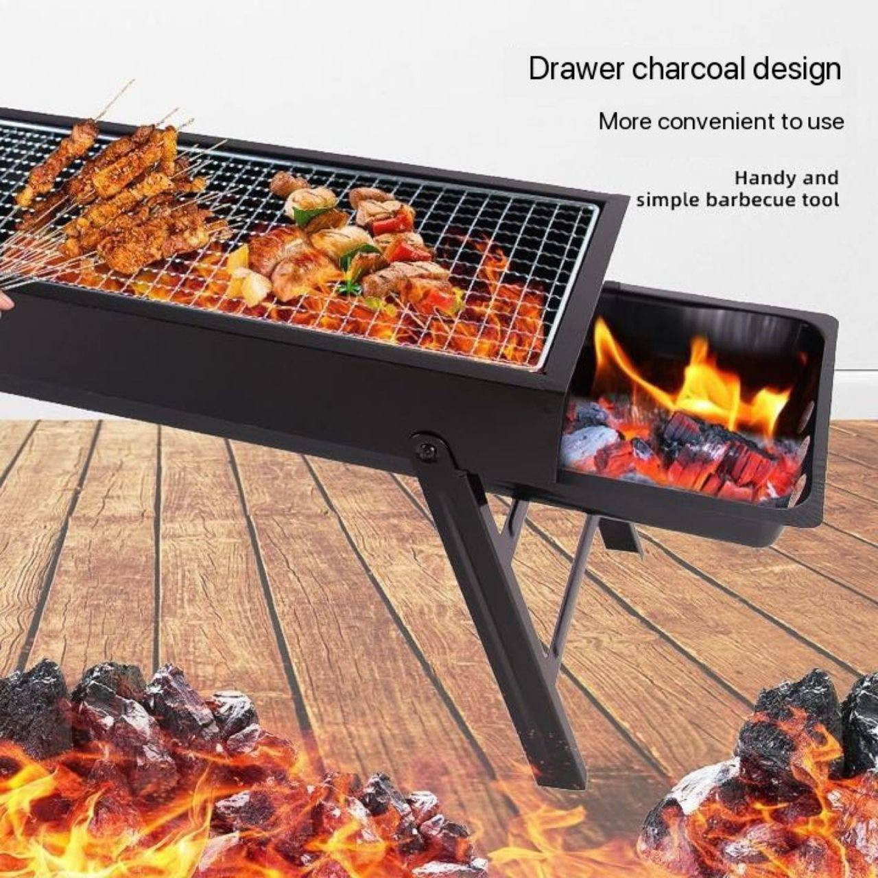 CHARCOAL INDOOR/OUTDOOR BBQ GRILL WITH DRAWER